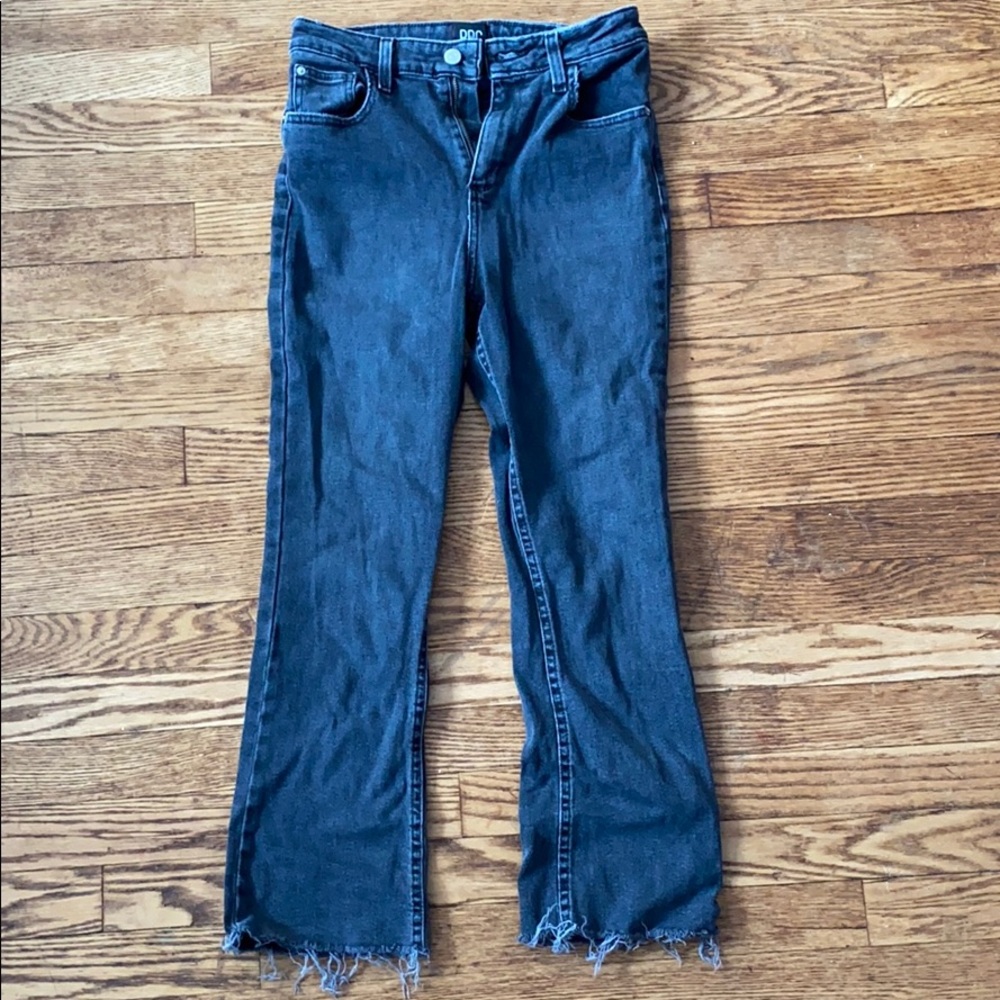 Kick flare high rise cropped jeans